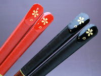 桜花紋箸