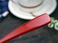 木製スプーンレンゲ型赤柄
